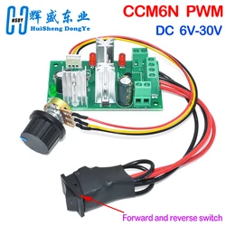 DC 6-30V 6A Motor Speed Controller Reversible PWM Control Forward/Reverse Switch Board 6V-30V Max 10A Module 12V 24V CCM6N