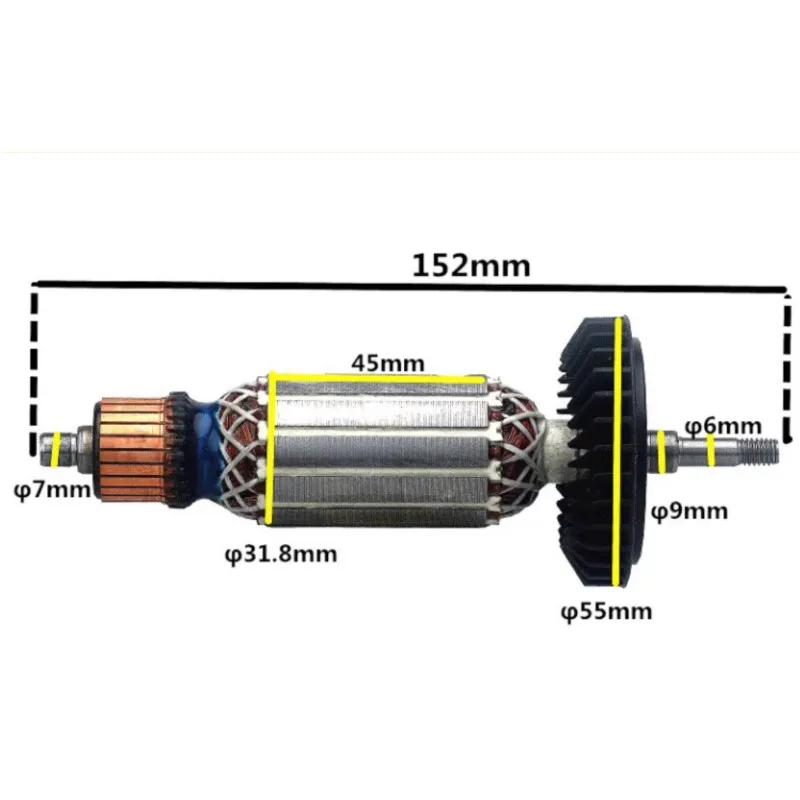 Angle Grinder Replacement Electric Motor Rotor for Makita 9553/9554/9555NB/HN stator