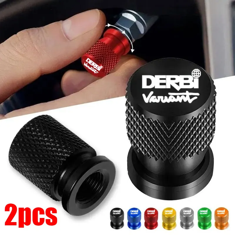 

Motorcycle CNC Tire Valve Air Port Stem Cover Cap Plug Accessories 2PCS For DERBI DERBI VARIANT SPORT R