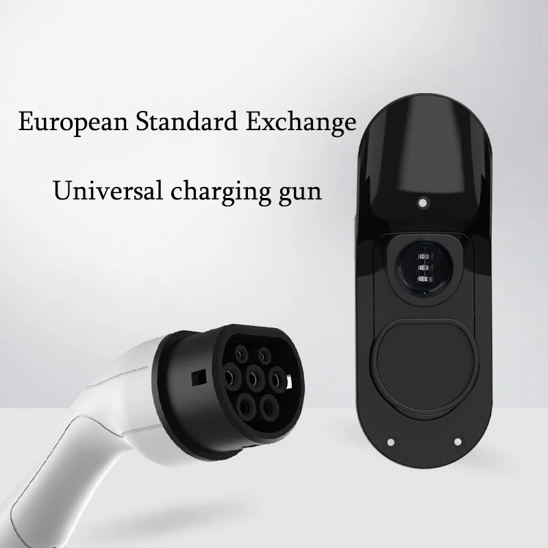 For Type 2 Connector EU Plug ForElectric Car Charging Gun Head Socket Wall Mount Bracket Universal EV Charger Cable Holder