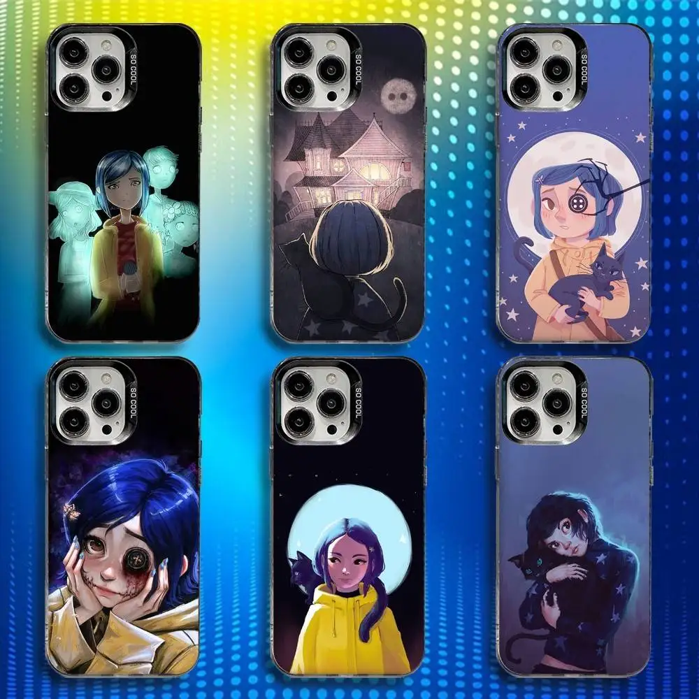 

A-Anime C-Coraline-S Phone Case For iPhone 16,15,14,13,12,11,Mini,Pro,SE,MAX White Matte Shockproof Cover
