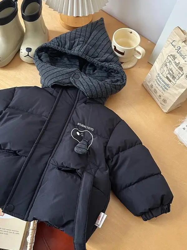 

Детское пуховое пальто Thiened Jaet 2029, новинка зимы, повседневное женское пальто с капюшоном, длинное корейское пальто средней длины све