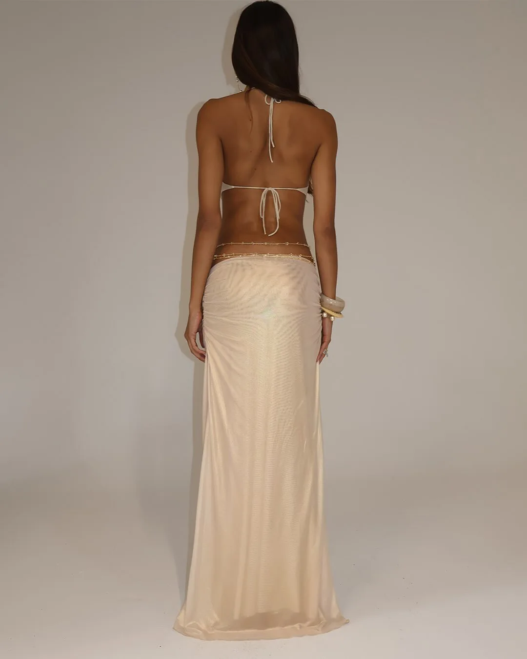 2025 Women Sexy Halter Deep V Neck 3D Flowers Gold Summer Bodycon Bandage Dress Elegant Evening Club Party Dress