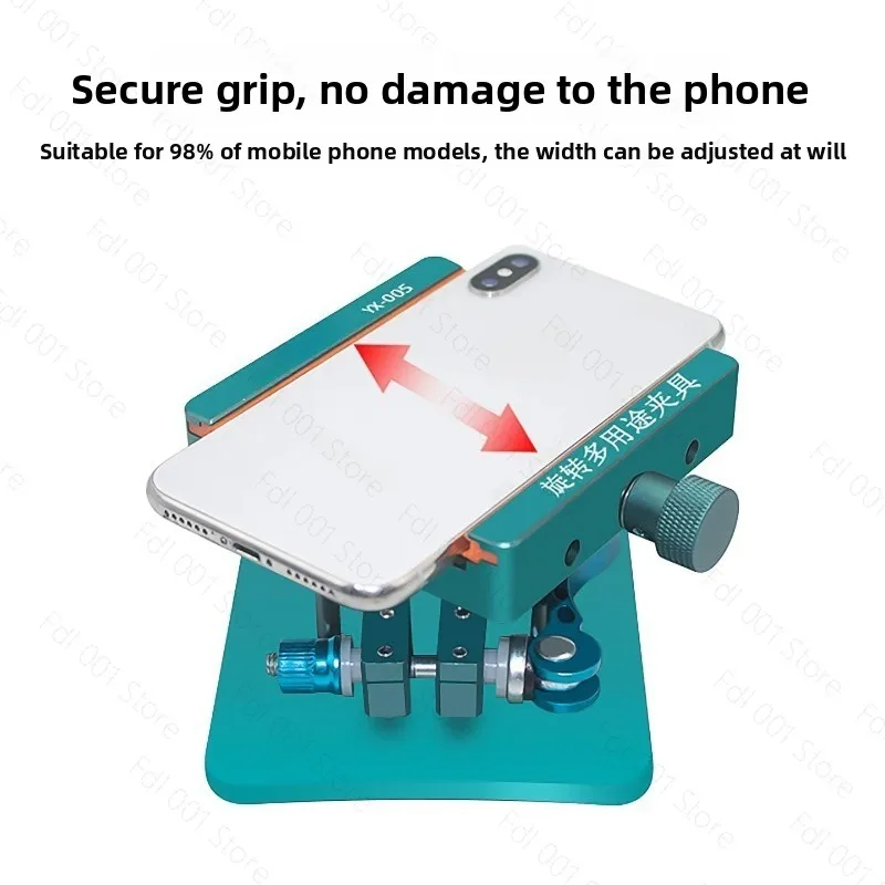 Mobile phone X removes the back cover glass fixture 360 degree rotation main board fixing fixture, mobile phone maintenance tool