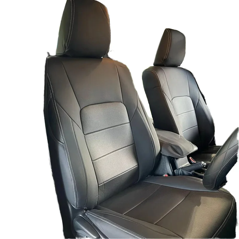 High Quality Luxury Sports Style Leather Full Car Seat Covers High Wear Resistant Front Seat Cushion Fit Hilux Pickup