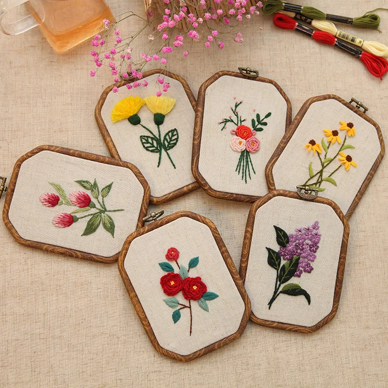 Embroidery Kit for Beginners with Easy-to-Follow Operating Instructions,Cross Stitch Kits for Adults with Flowers Patterns