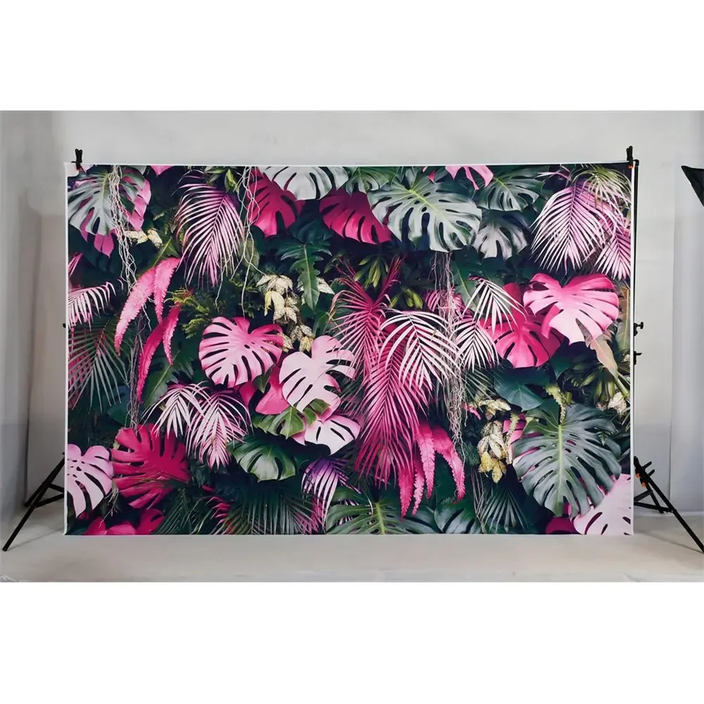 MOON.QG зеленые листья трава настенный фон тропический лист свадьба день рождения декор фото фон летняя вечеринка реквизит для фотосъемки