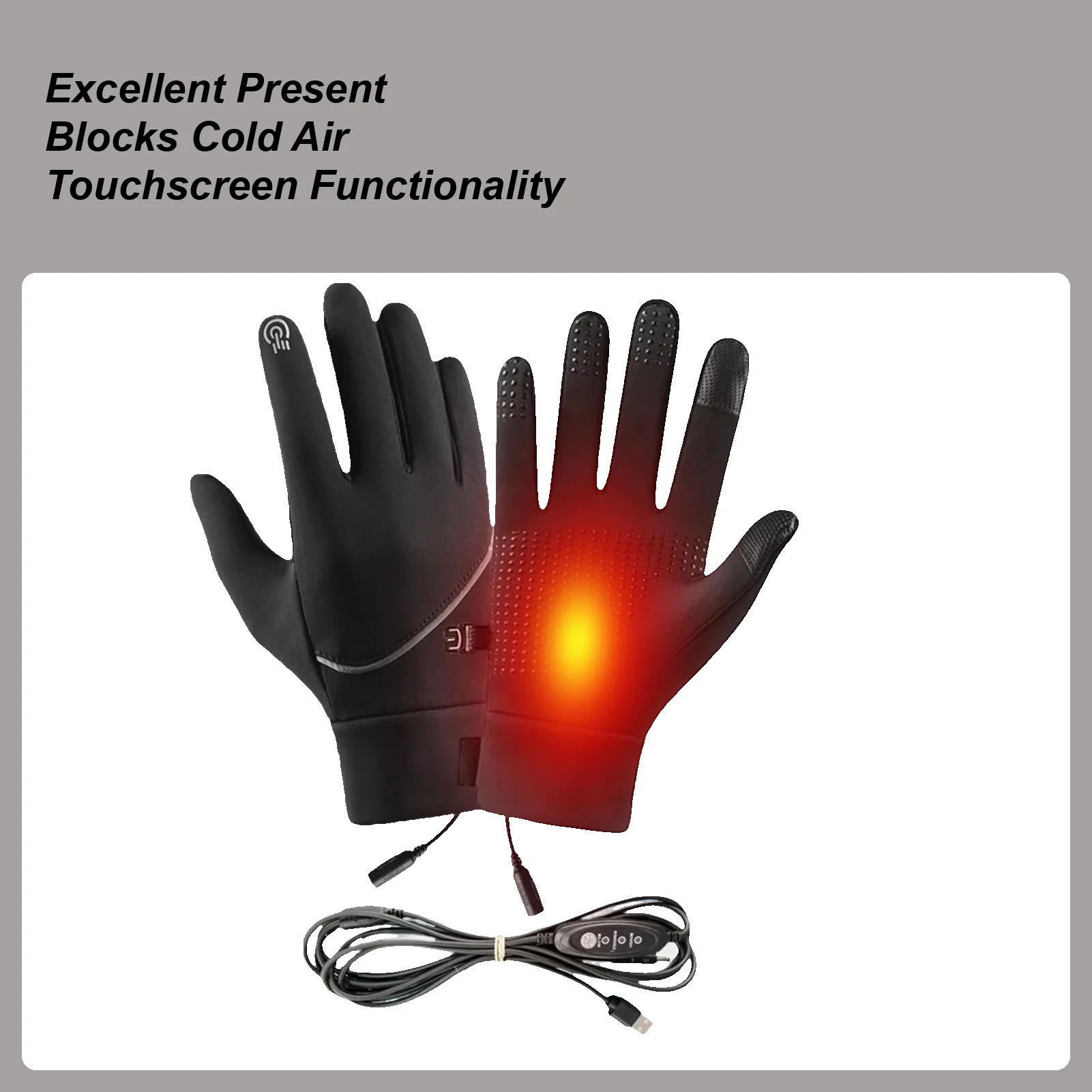 

new USB Heating Gloves Winter Thermal Mittens Touchscreen Windproof Waterproof Thermal Gloves Motor Bike Covers For Women Men