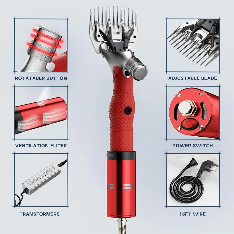 Hot Selling Electric Sheep Shears Professional Sheep Clippers Farm Livestock Shearing Machine-Grooming Kit Animal Hair Cutting