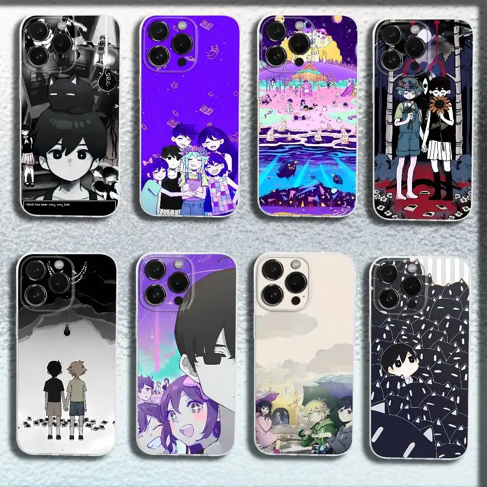 

O-Omori Game Phone Case For iPhone 17,16,15,14,13,12,11,Pro,Max,Plus,E,SE4,Air,Mini Transparent Cover