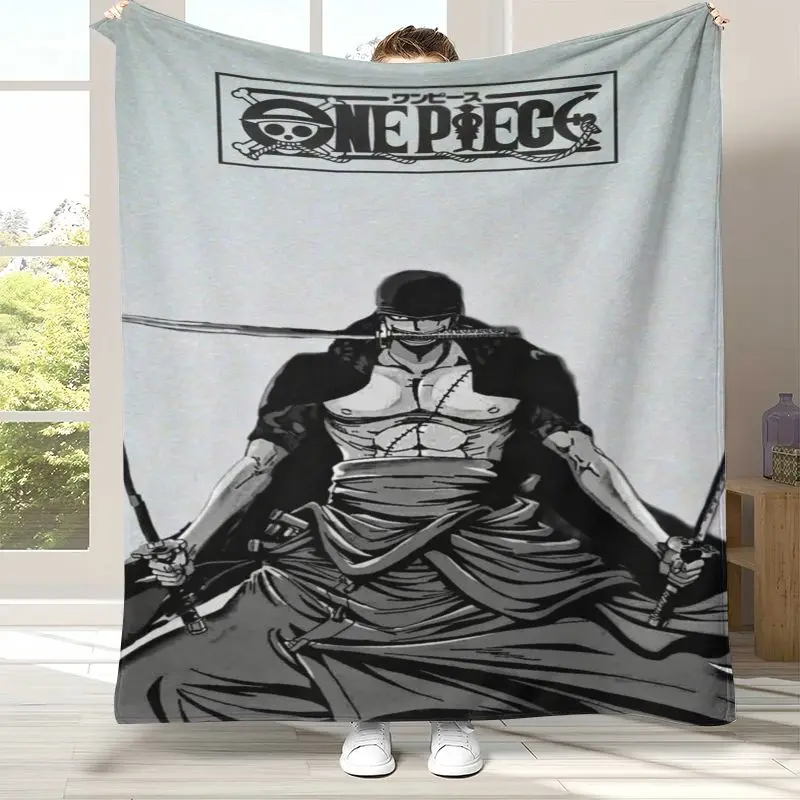 Anime Zoro One P-Piece Straw Hat Pirates Soft Flannel Throw Blanket,Cozy Warm Blanket for Bed,Sofa,Living Room,Picnic,Camping