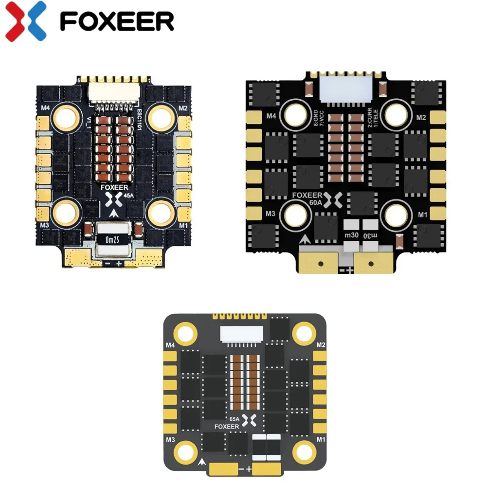 

Foxeer Reaper Mini 45A / 60A / 65A BLheli32 4in1 Brushless ESC DSHOT1200 3-6S 3-8S for RC FPV Racing Freestyle Drones