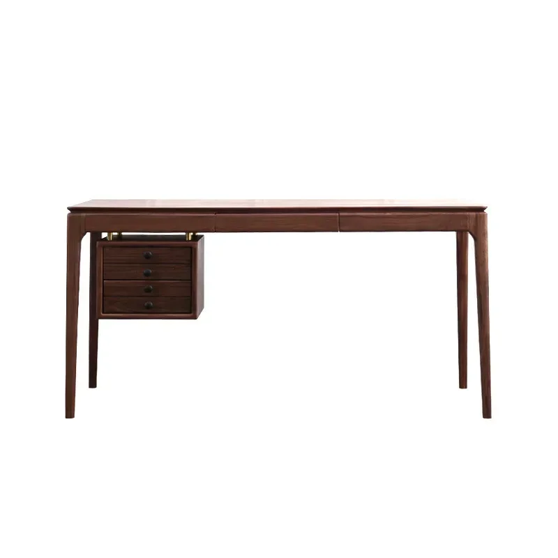 Nordic white oak cherry wood solid wood office computer desk writing desk study furniture black walnut log desk