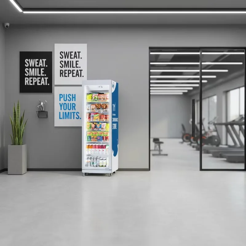 FOODLINE Customized Smart Combo Vending Machine Double Camera Check SDK Auto Clean Remote Monitoring Subway School