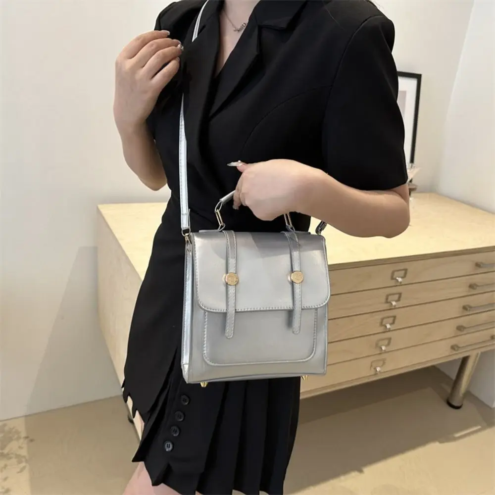 

Элегантный минималистичный рюкзак в студенческом стиле в стиле ретро, большая вместительная квадратная сумка через плечо, сумка из искусственной кожи, дорожный рюкзак для студентов