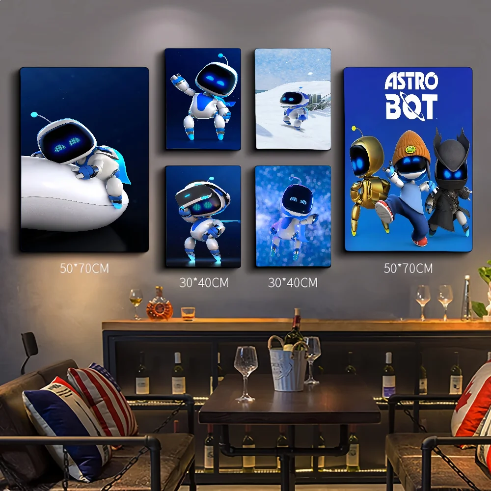 Game Astro Bot Whitepaper Poster Waterproof Paper Sticker Coffee House Bar Posters Wall Stickers