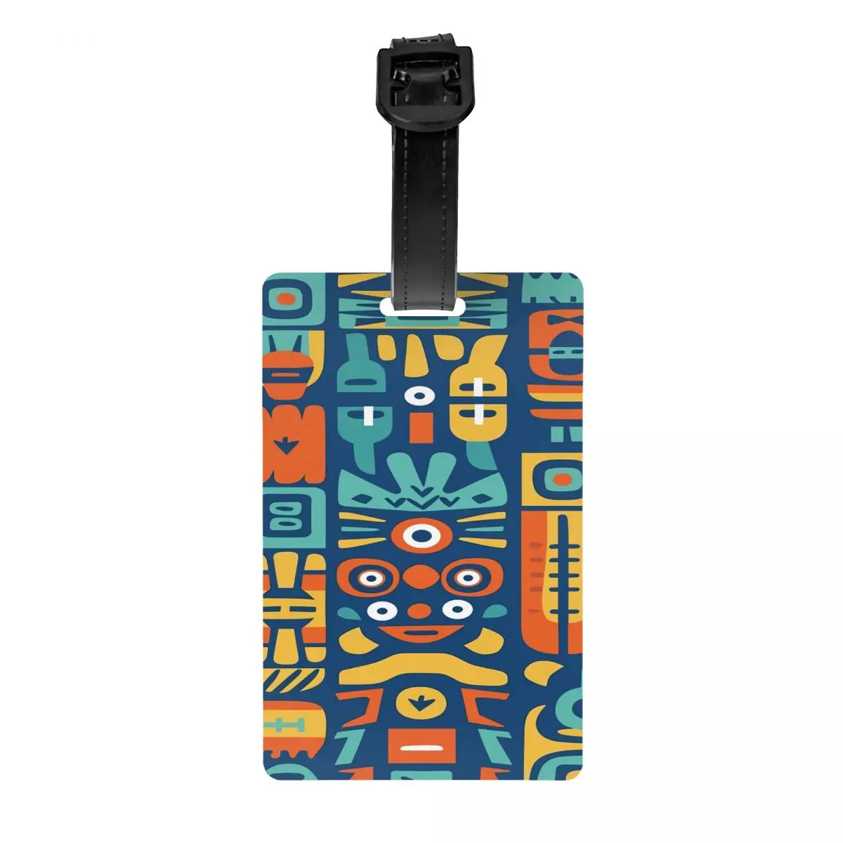 

Багажная бирка с ацтекским узором для чемоданов, конфиденциальная обложка, имя, удостоверение личности