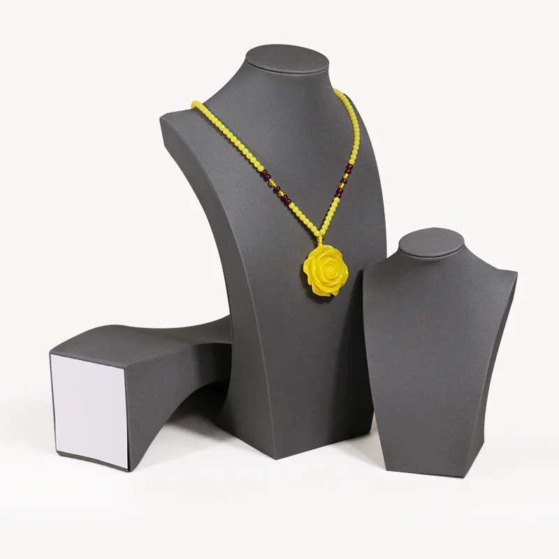 New Necklace Jewelry Display Choker Rack Store Velvet Pendant Organizer Mannequin Holder Female Chain Beads Showing Bust Stand