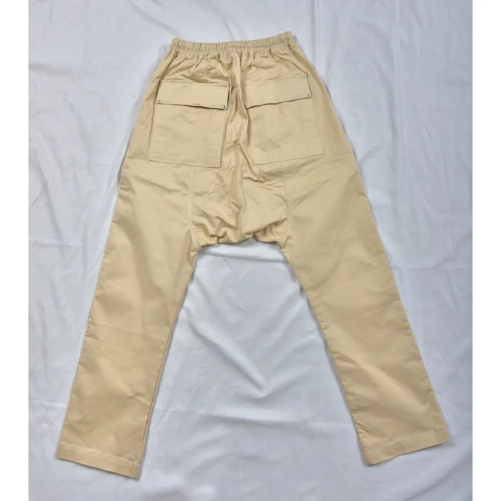 High Street RO Style Men's High Street Early Autumn Fashion Harlan Beige Straight Leg Pants Youth Casual Pants Stretch