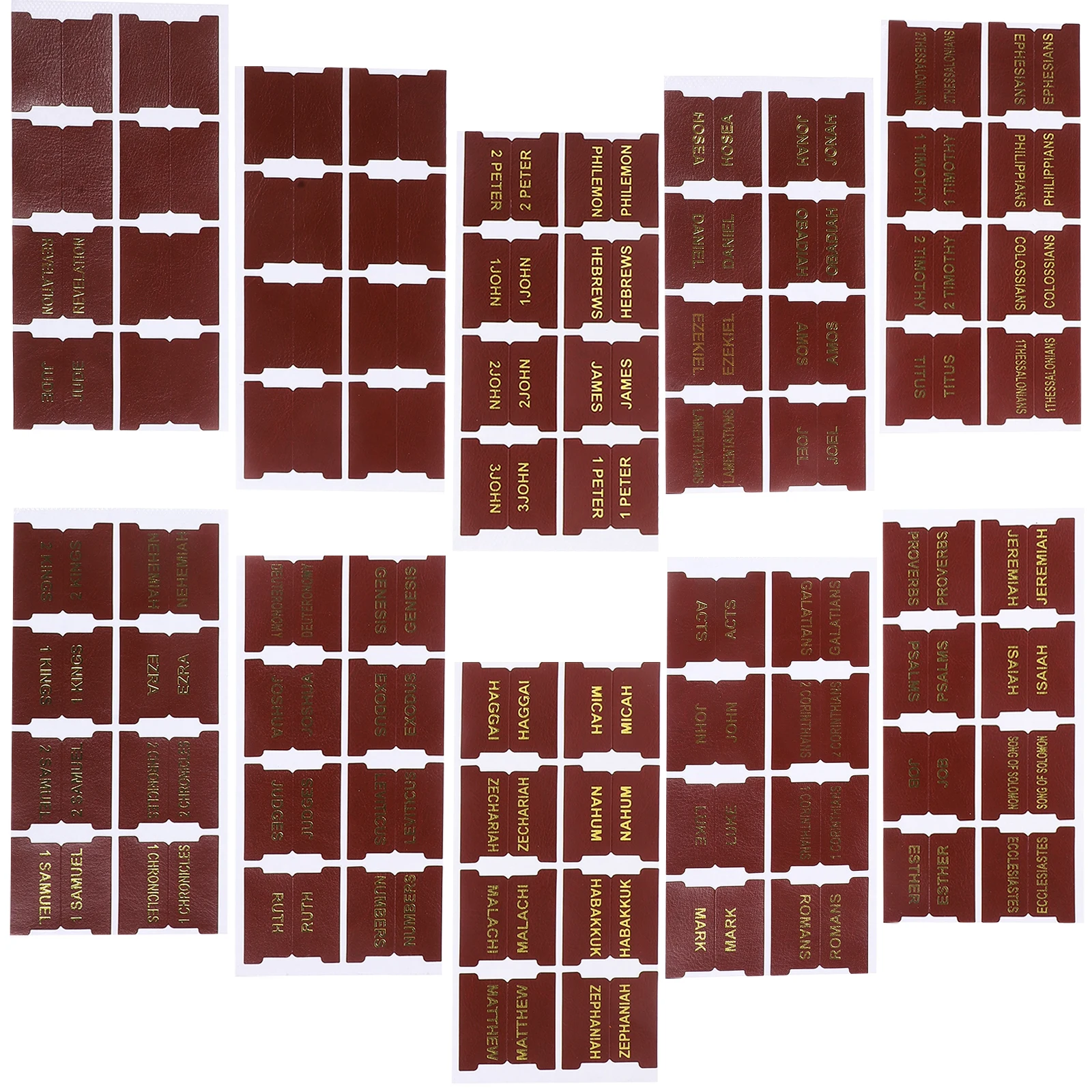

White Book Tabs Stickers 10 Sheets Bookmarks for Study Bible Book Tabs Index Journaling Supplies
