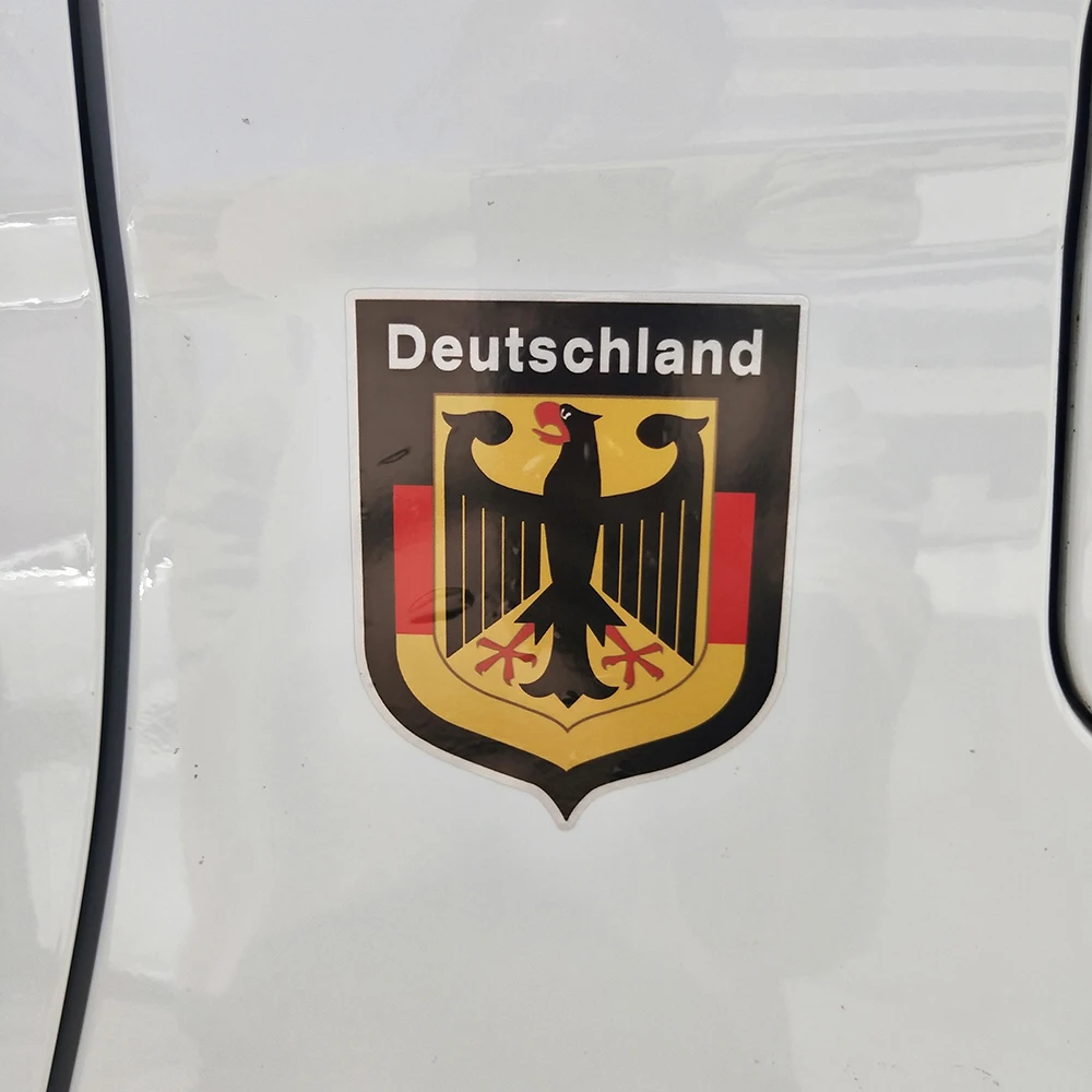 V1447# Car Sticker For German Shield Deutschland Flag Decal  Waterproof Car Accessories Decor Pegatinas Para Coches