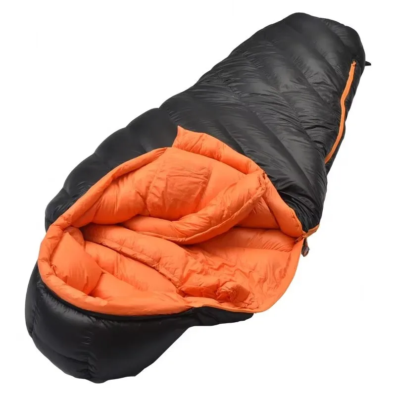 

4 Season Down Mummy Sleeping Bag for Adults Lightweight Compact for Backpacking Camping Hiking Cold Weather