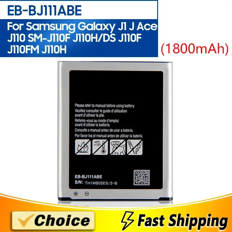 EB-BJ111ABE,Replacement Phone Batatery,For Samsung Galaxy J1 J Ace J110 SM-J110F J110H J110FM 4G version Battery, 1800mAh