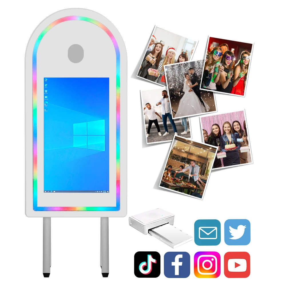 卸売 55インチ LCD タッチスクリーン ウェディングフォトブース セルフィーミラー 32インチタッチミラーと互換性あり 結婚式用