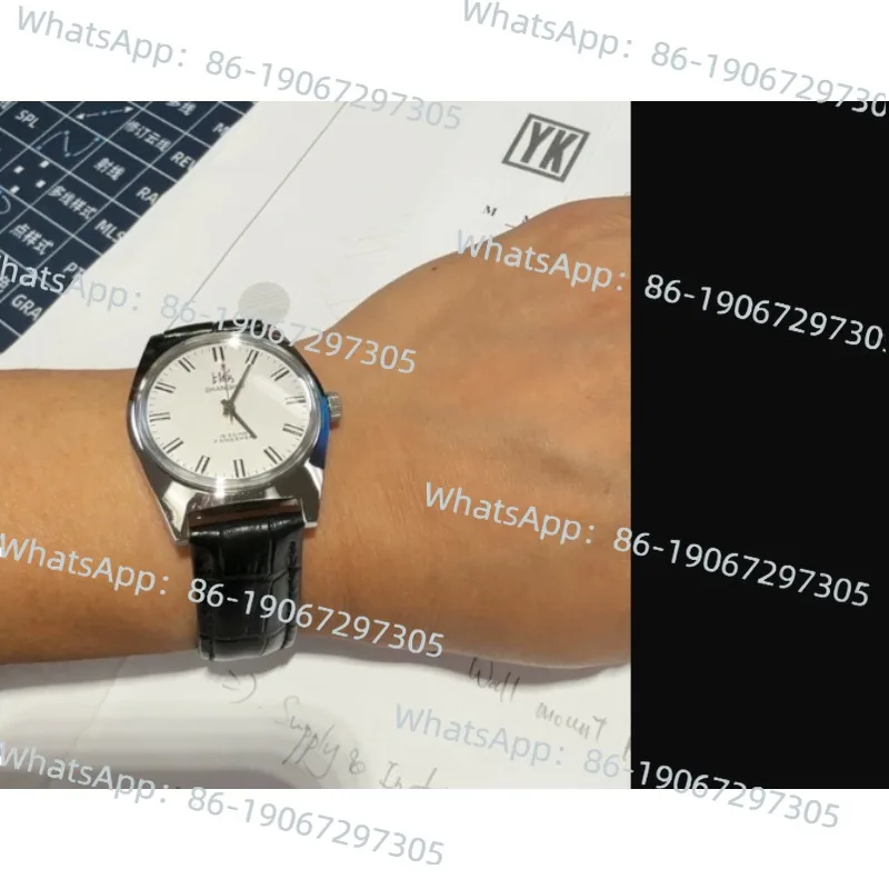 

Оригинальный запас, механические часы Shanghai Brand 7120, инкрустированные символами (бесплатный ремешок, случайный цвет)