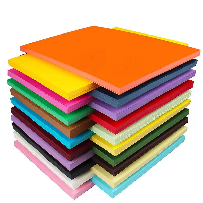 Assorted Colors A4 250g Double-Sided Color Cardstock Paper Scrapbooking Paper Shinny Craft Paper Card For Kids DIY,Printing,Wrap