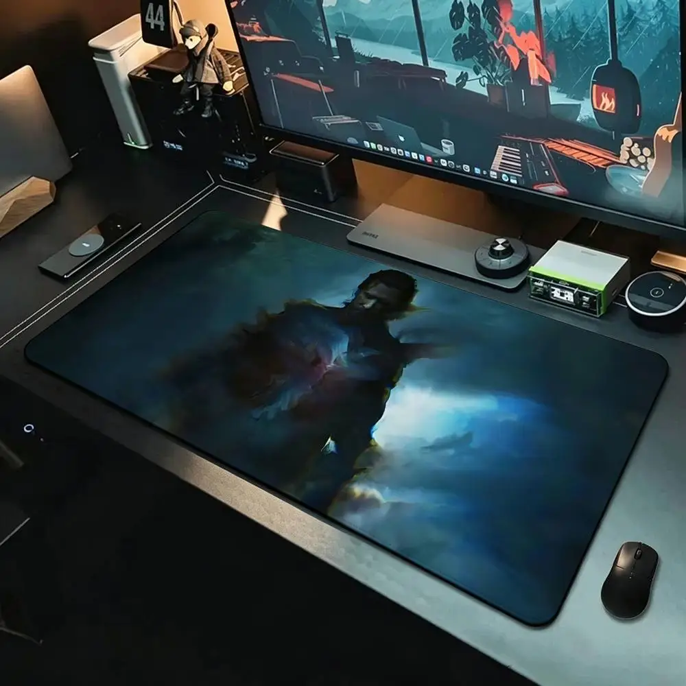 game Alan Wake Mouse Pad MousePad Stitched Edge Waterproof Desk Mat Anti‑Slip Rubber Base for PC Laptop Gaming Office