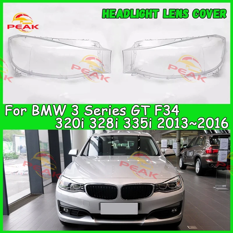 

For BMW 3 Series GT F34 320i 328i 335i 2013 2014 2015 2016 Car Headlight Cover cap Headlamp Shade Head Lamp headlight lamp cover