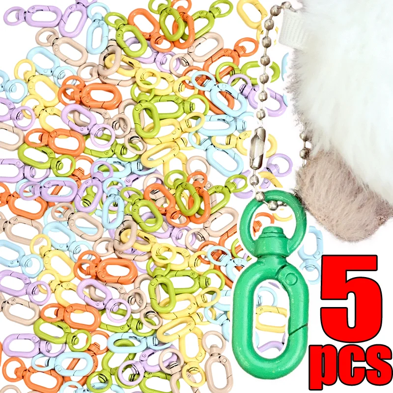 Hardware maleta bolsa adornos piezas cerradura de resorte Color hebilla en forma de U aleación llavero abierto pintado hebilla de 8 caracteres llavero