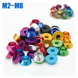 M2 M2.5 M3 M4 M5 M6 M8 Aluminum washer colorful aluminum alloy cap head gasket washer for RC Model parts For round screws