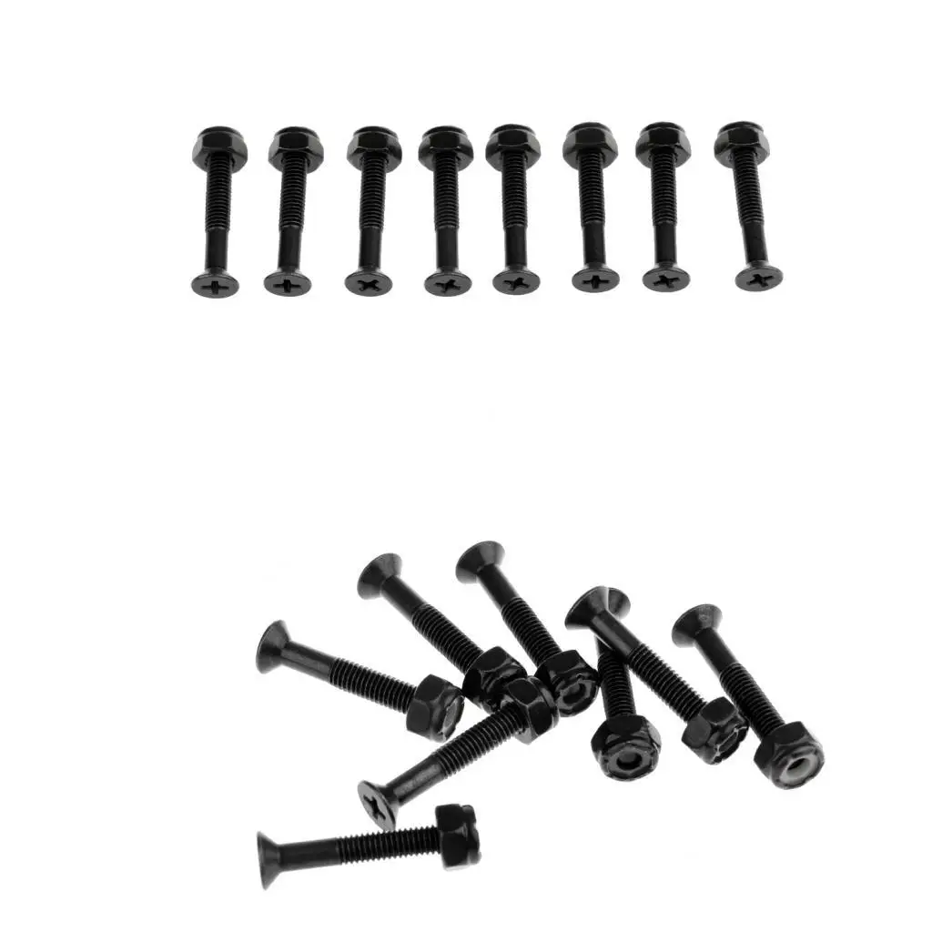 Set of 16pcs Skateboard Hardware Screw Set / Longboard Screws 3cm