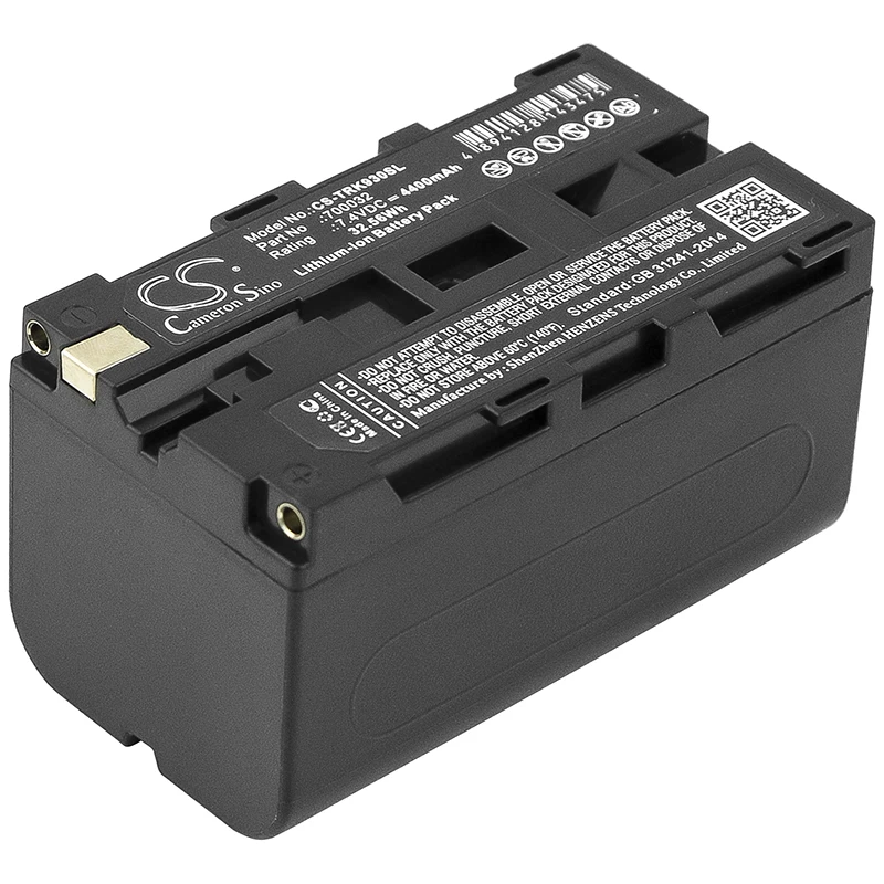 

Li-ion Equipment, Survey, Test Battery for TSI, 7.4V, 4400mAh, Compatible Models: AeroTrak 9306, EP-03750, 8532, Dust Trak II