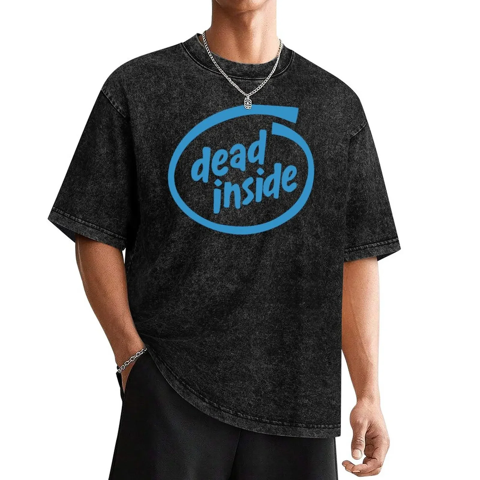 

dead inside T-Shirt boys animal print Short sleeve tee street wear plus size tops mens clothing