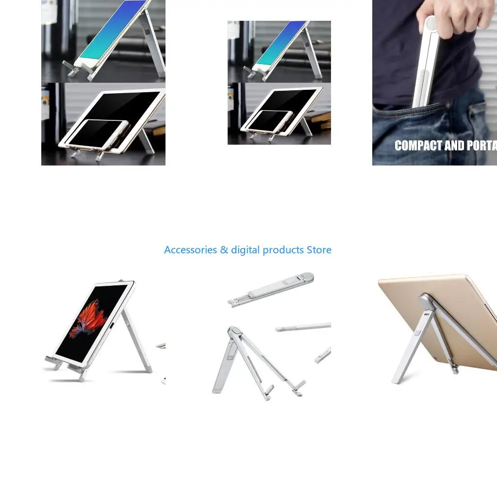 77JD Foldable Tablet Stand Portable Tripod Holder Mount Cooling Computer Notebook