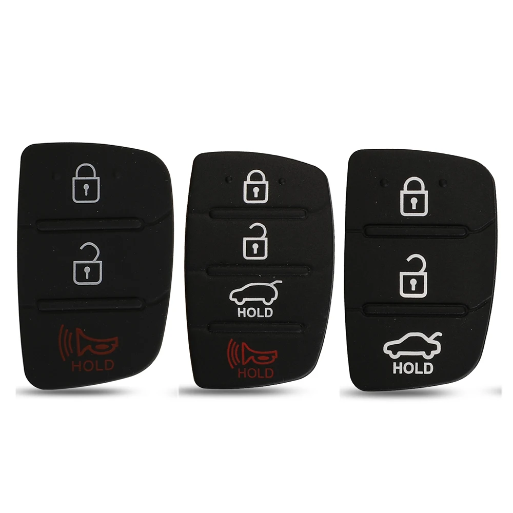 

jingyuqin New Replacement Rubber Pad Flip Car Remote Key Shell For Hyundai I30 IX35 Kia K2 K5 Cover Case 3/4 Buttons