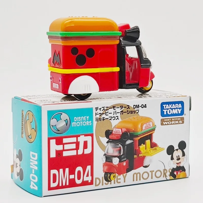TAKARA TOMY Tomica DISNEY MOTORS DM-04 Mickey Hamburg Automauto Legering Speelgoed Motorvoertuig Diecast Metaal Model Geschenken