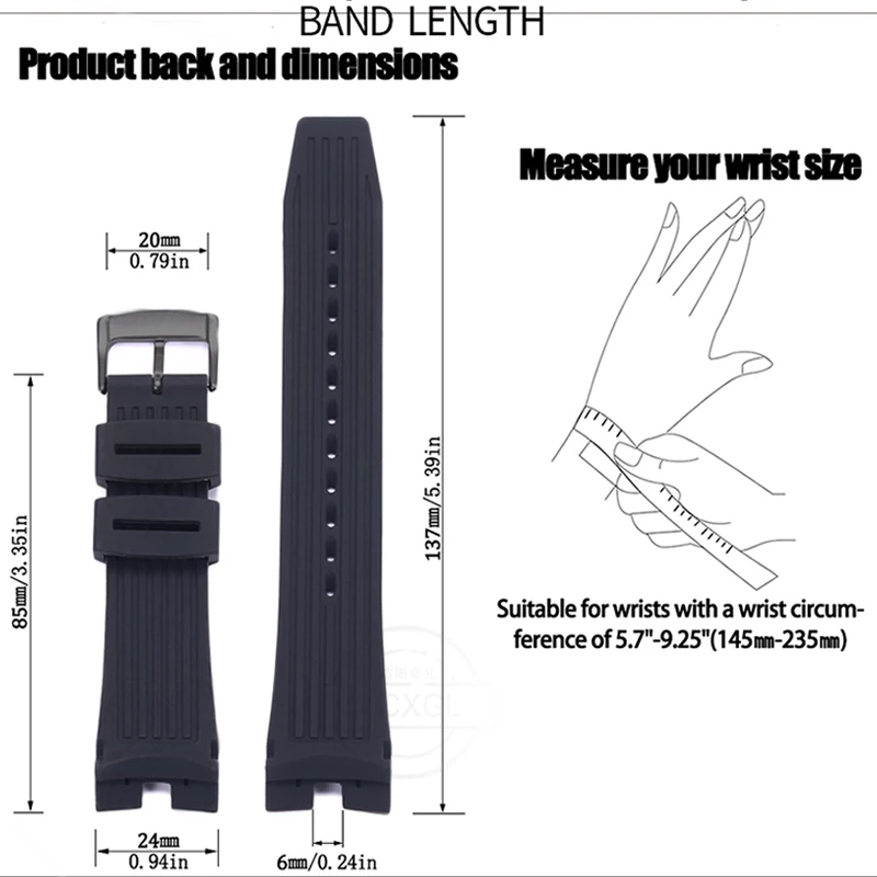 Silicone Strap For Citizen AW1475 1476 CA4154 4155 Watch Band Men Belt Sport Waterproof Rubber Wristband Bracelet