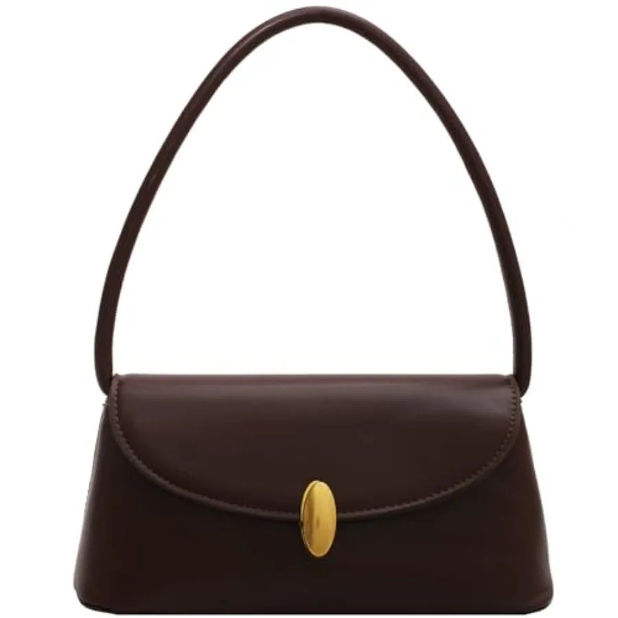 Retro Shoulder Bag for Women, Leather Small Tote Handbag Hobo Cute Clutch Shoulder Purse, Vantage Design