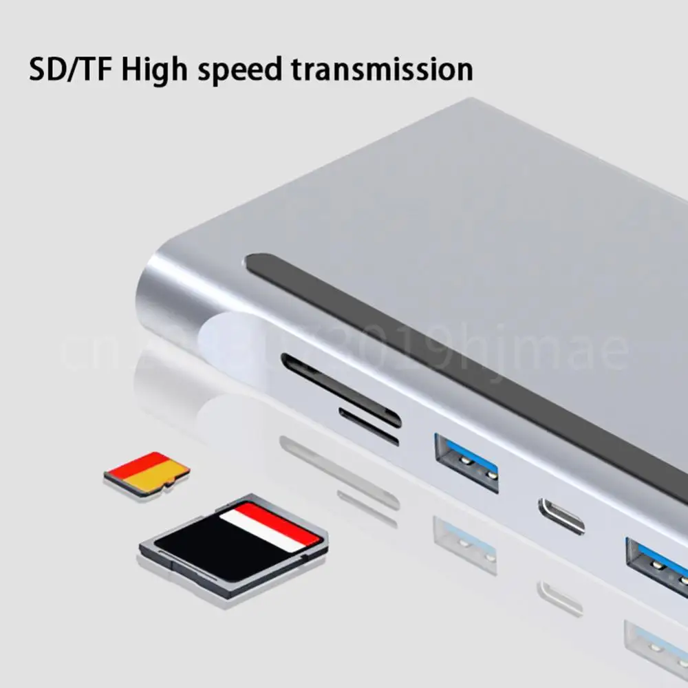 

4K 12-портовый адаптер Type-C HUB USB 3.1 на двойной HDMI-совместимый разветвитель для ноутбука