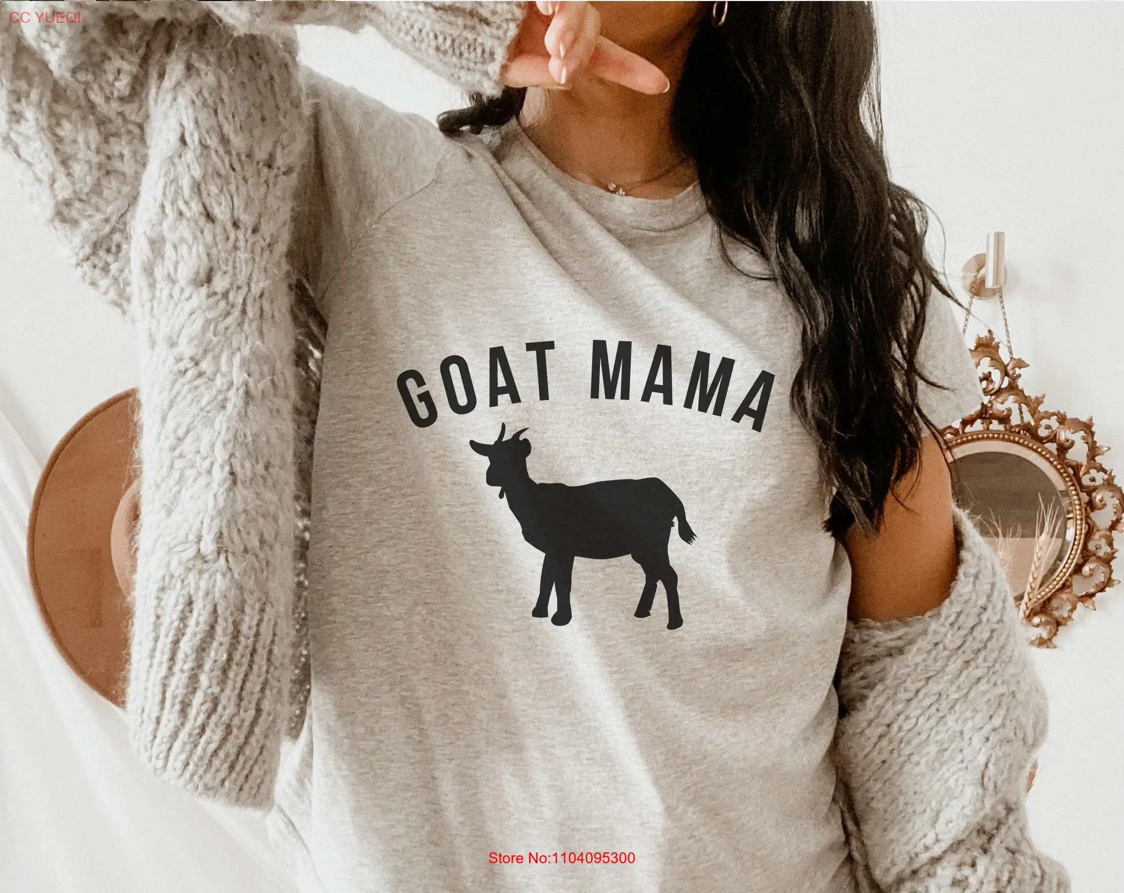 Goat Mama T Shirt Mom for Women Lover s Owner Cute Funny Goats Farm Baby long or short sleeves