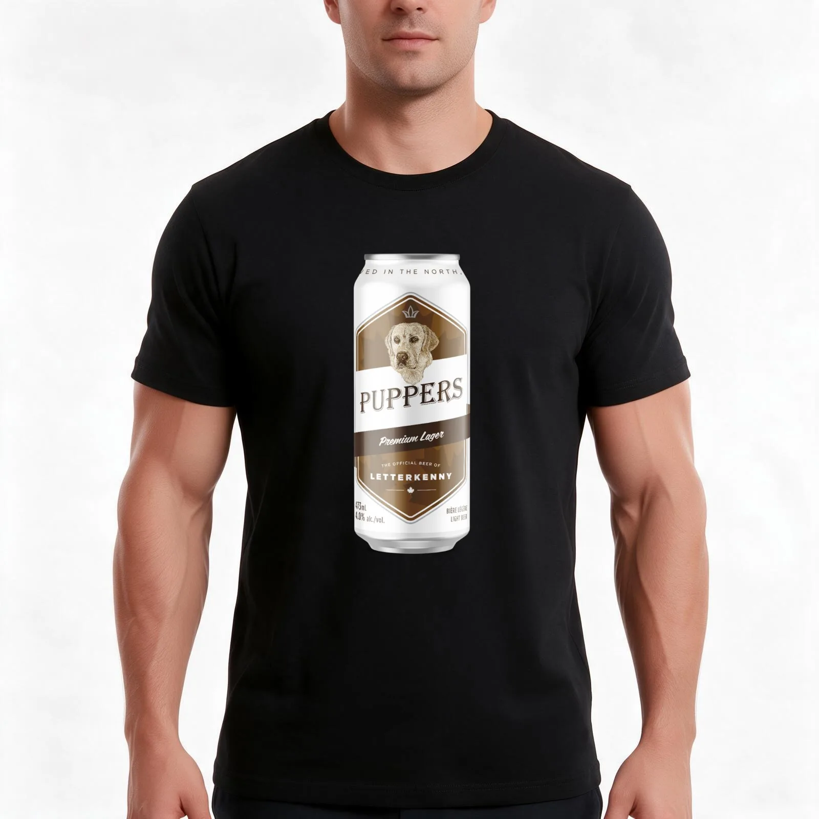 Puppers Officially Wayne's favourite beer. T-Shirt Summer Casual Cotton Tee Oversized Streetwear Tops Vintage Graphic Print