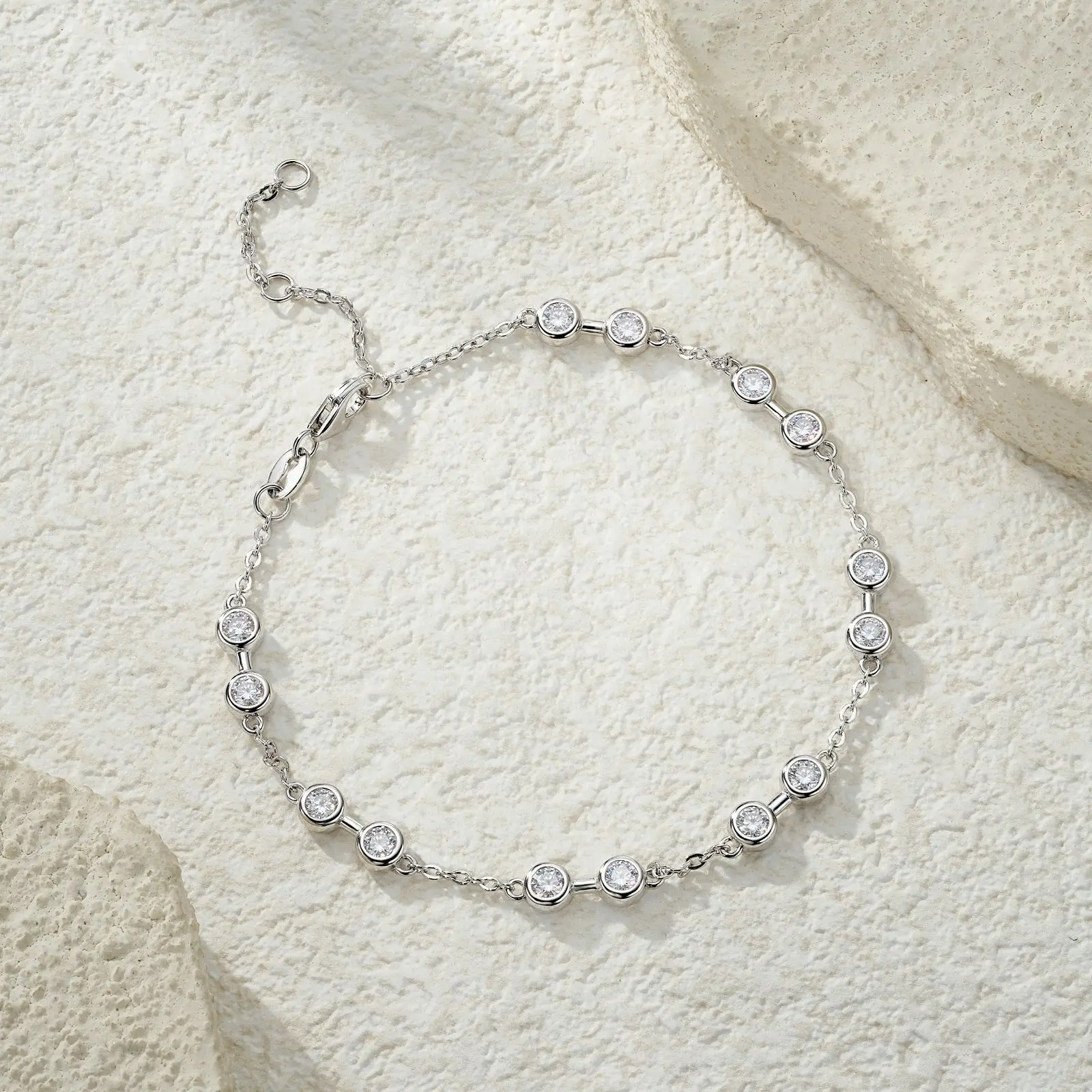 

Браслет CEICI D Color VVS1 с муассанитами для женщин и мужчин, из серебра S925 с покрытием из 18-каратного золота, ювелирное изделие