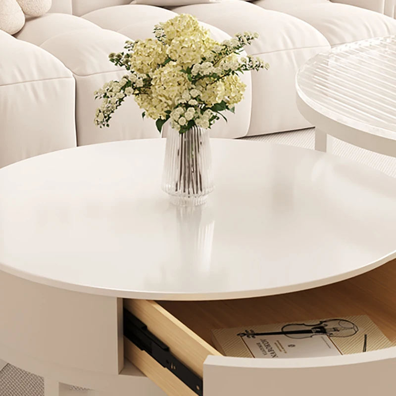 White Coffee Table Living Room Luxury Combination Design Simple Coffee Table Home Table Basse De Salon Furniture Decoration