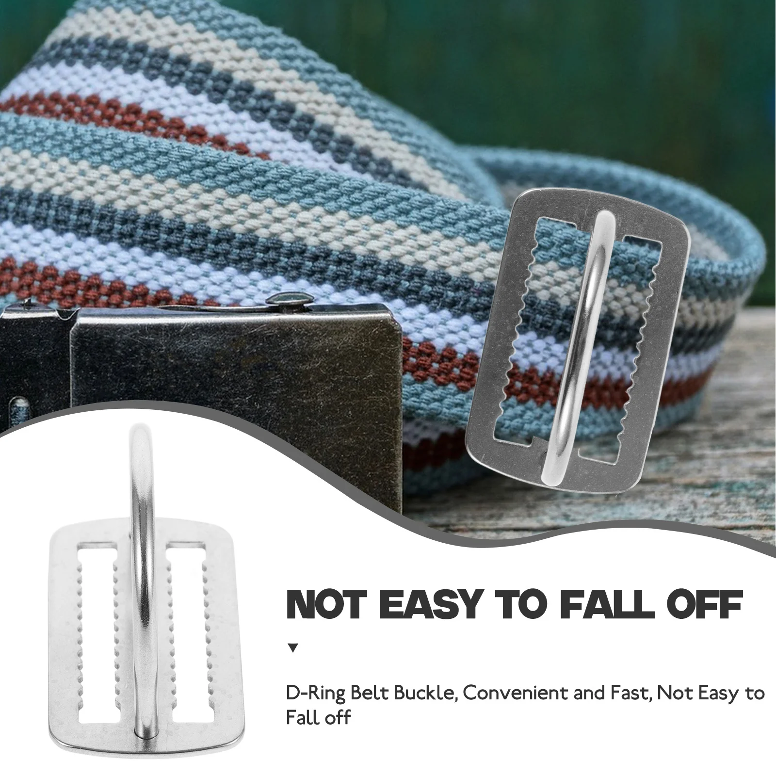 حزام الغوص مشبك D حلقة الفولاذ المقاوم للصدأ متعدد الاستخدامات الغوص الصيد الصيد الملحقات قدرة تحمل الوزن القوية الصدأ