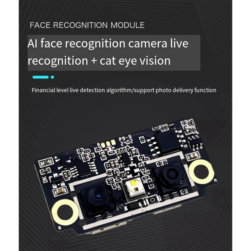 Face Recognition Module Smart Access Accessories AI 3D Binocular Camera Live Body Detection Serial Communication