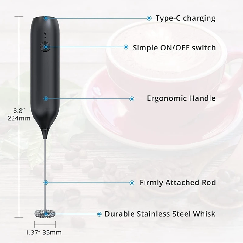 Updated Models Electric Frother Milk Frother Multifunctional For Bulletproof Coffee,Cappuccino